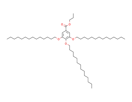 Molecular Structure of 402912-75-8 (Benzoic acid, 3,4,5-tris(tetradecyloxy)-, propyl ester)