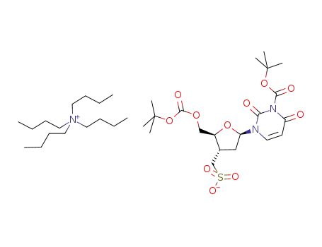 5',N3-bis(tert-butoxycarbonyl)-2'-deoxy-3'-α-(methylenesulfonate)uridine tetrabutylammonium salt