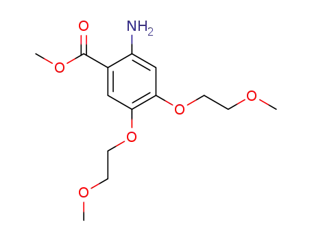 Molecular Structure of 476168-17-9 (METHYL ESTER, 2-AMINO-4,5-BIS(2-METHOXYETHOXY)BENZOIC ACID)