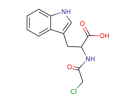 Molecular Structure of 79189-76-7 (N-(2-Chloroacetyl)-DL-tryptophane)