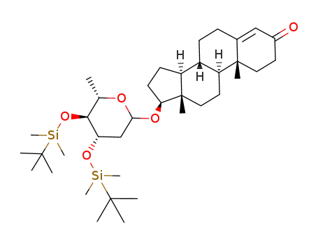 (8R,9S,10R,13S,14S,17S)-17-[(4S,5S,6S)-4,5-Bis-(tert-butyl-dimethyl-silanyloxy)-6-methyl-tetrahydro-pyran-2-yloxy]-10,13-dimethyl-1,2,6,7,8,9,10,11,12,13,14,15,16,17-tetradecahydro-cyclopenta[a]phenanthren-3-one