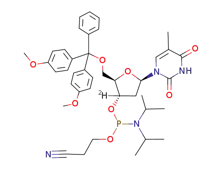 5'-O-(4,4'-dimethoxytrityl)-3'-O-[(2-cyanoethoxy)(N,N-diisopropylamino)phosphino]-3'-deuterothymidine