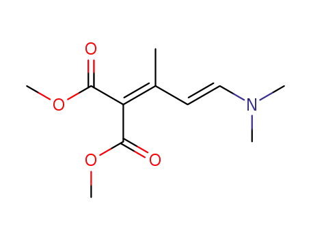 Molecular Structure of 419550-09-7 (Propanedioic acid,
[(2E)-3-(dimethylamino)-1-methyl-2-propenylidene]-, dimethyl ester)