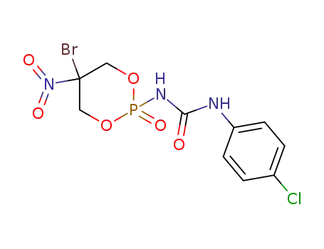 1-(5-bromo-5-nitro-2-oxo-2λ5-[1,3,2]dioxaphosphinan-2-yl)-3-(4-chloro-phenyl)-urea