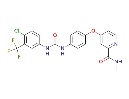 284461-73-0,Sorafenib tosylate,BAY43-9006;N-[4-Chloro-3-(trifluoromethyl)phenyl]-N'-[4-[2-(N-methylcarbamoyl)-4-pyridyloxy]phenyl]urea;