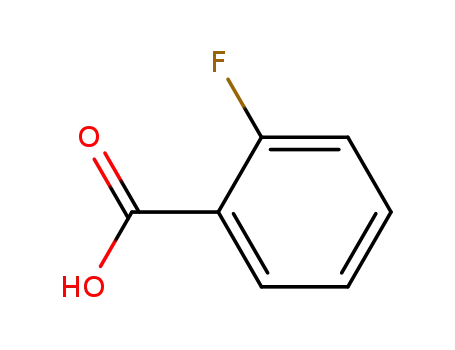 Molecular Structure of 445-29-4 (2-Fluorobenzoic acid)