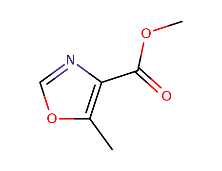 Molecular Structure of 41172-57-0 (Methyl 5-methyl-4-oxazolecarboxylate)