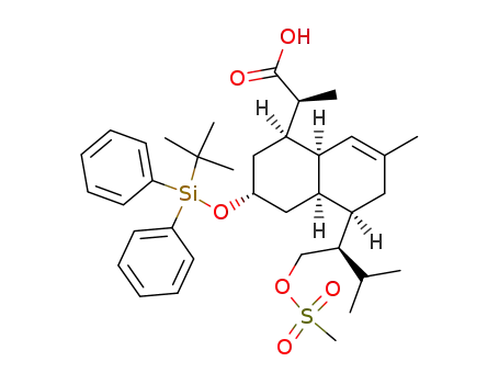(S)-2-[(1R,3S,4aR,5R,8aS)-3-(tert-Butyl-diphenyl-silanyloxy)-5-((R)-1-methanesulfonyloxymethyl-2-methyl-propyl)-7-methyl-1,2,3,4,4a,5,6,8a-octahydro-naphthalen-1-yl]-propionic acid