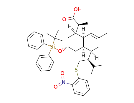 (S)-2-{(1R,3S,4aR,5R,8aS)-3-(tert-Butyl-diphenyl-silanyloxy)-7-methyl-5-[(R)-2-methyl-1-(2-nitro-phenylsulfanylmethyl)-propyl]-1,2,3,4,4a,5,6,8a-octahydro-naphthalen-1-yl}-propionic acid