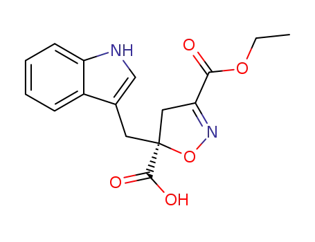 ethyl (3S)-5-(3-indolylmethyl)-5-carboxy-4,5-dihydroisoxazole-3-carboxylate