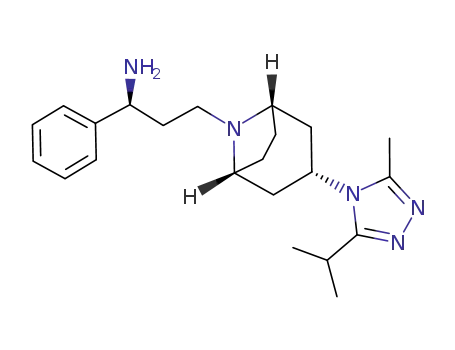 (S)-3-((1R,3R,5S)-3-(3-isopropyl-5-methyl-4H-1,2,4-triazol-4-yl)-8-aza-bicyclo[3.2.1]octan-8-yl)-1-phenylpropan-1-amine
