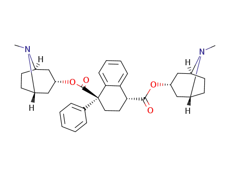(+/-)-1-phenyl-1,2,3,4-tetrahydro-naphthalene-1r,4t-dicarboxylic acid di-tropane-3endo-yl ester