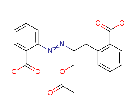 Benzoic acid, 2-[3-(acetyloxy)-2-[[2-(methoxycarbonyl)phenyl]azo]propyl]-, methyl ester