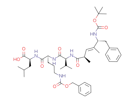 (S)-2-{(S)-5-Benzyloxycarbonylamino-2-[(S)-2-((E)-(2R,5R)-5-tert-butoxycarbonylamino-2,4-dimethyl-6-phenyl-hex-3-enoylamino)-3-methyl-butyrylamino]-pentanoylamino}-4-methyl-pentanoic acid