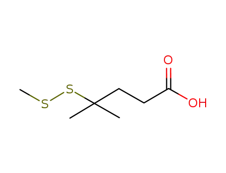 Molecular Structure of 796073-55-7 (Pentanoic acid, 4-methyl-4-(methyldithio)-)