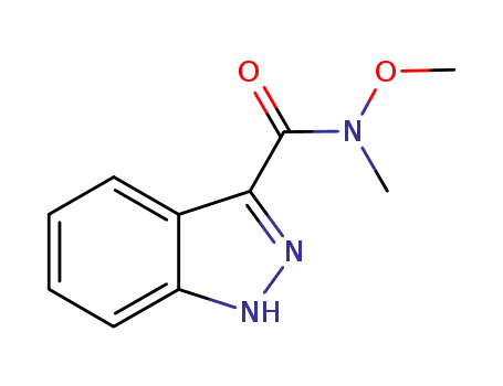Molecular Structure of 351457-12-0 (1H-INDAZOLE-3-(N-METHOXY-METHYL)CARBAMIDE)