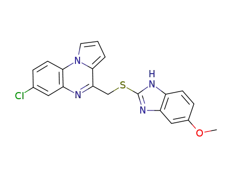 2-[[(7-chloropyrrolo[1,2-a]quinoxalin-4-yl)methyl]thio]-5-methoxy-1H-benzimidazole