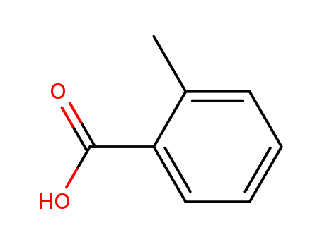 118-90-1,o-Toluic acid,o-Toluate;2-Methylbenzoic acid;o-Methylbenzoic acid;o-Methylbenzoate;2-methylbenzoate;Orthotoluic acid;Benzoic acid, 2-methyl-;Toluic acid;2-Methylbenzoic acid;o-Toluic acid;