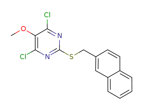 4,6-dichloro-5-methoxy-2-(2-naphthylmethylthio)-pyrimidine