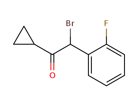 Molecular Structure of 204205-33-4 (2-Bromo-2-(2-fluorophenyl)-1-cyclopropylethanone)