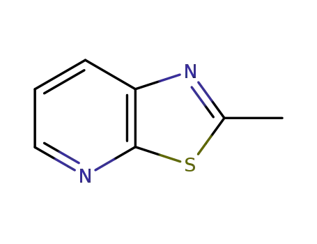 Molecular Structure of 91813-40-0 (2-Methylthiazolo[5,4-b]pyridine)
