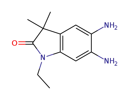 Molecular Structure of 881693-01-2 (2H-Indol-2-one, 5,6-diamino-1-ethyl-1,3-dihydro-3,3-dimethyl-)