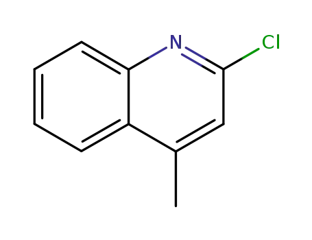 Molecular Structure of 634-47-9 (2-CHLOROLEPIDINE)