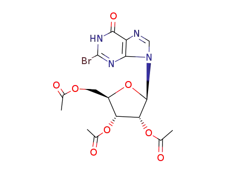 Molecular Structure of 41623-91-0 (2-Bromo-2',3',5'-tri-O-acetylinosine)