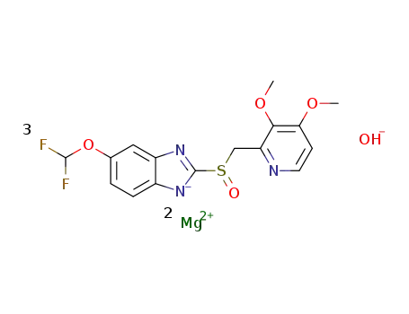 magnesium {[5-(difluoromethoxy)]-2-[(3,4-dimethoxy-2-pyridinyl)methylsulphinyl]-1H-benzimidazolide} hydroxy