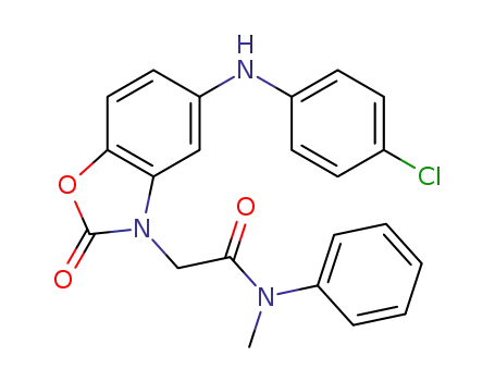 2-[5-[(4-chlorophenyl)amino]-2-oxo-1,3-benzoxazol-3(2H)-yl]-N-methyl-N-phenylacetamide
