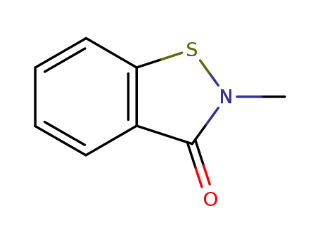Molecular Structure of 2527-66-4 (2-Methyl-1,2-benzothiazol-3(2H)-one)