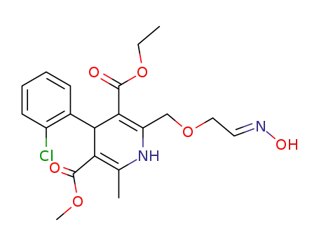 4-(2-chloro-phenyl)-2-(2-hydroxyimino-ethoxymethyl)-6-methyl-1,4-dihydro-pyridine-3,5-dicarboxylic acid 3-ethyl ester 5-methyl ester