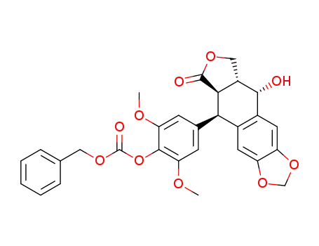 Molecular Structure of 23363-33-9 (4''-(BENZYLOXYCARBONYL)-4''-DEMETHYLEPIPODOPHYLLOTOXIN)