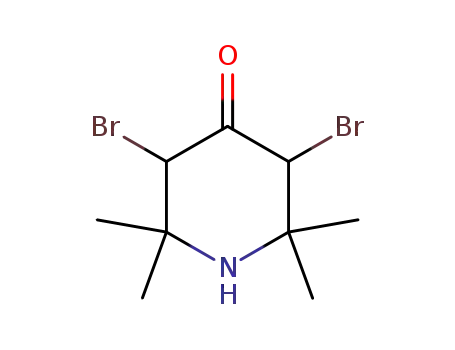 Molecular Structure of 57167-75-6 (3,5-dibromo-2,2,6,6-tetramethyl-piperidin-4-one)