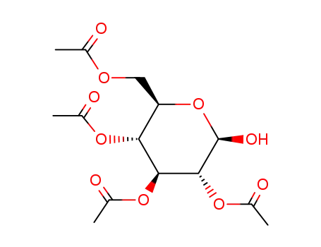 Molecular Structure of 3947-62-4 (2,3,4,6-TETRA-O-ACETYL-BETA-D-GLUCOPYRANOSE)