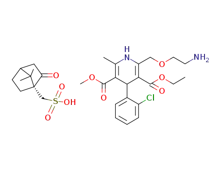 amlodipine (1R)-(-)-10-camphorsulfonate
