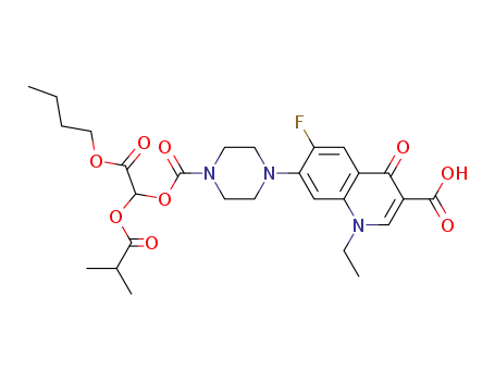 7-(4-[(Butoxycarbonyl)(2-methylpropanoyloxy)methoxycarbonyl]-1-piperazinyl)-1-ethyl-6-fluoro-1,4-dihydro-4-oxo-3-quinolinecarboxylic acid