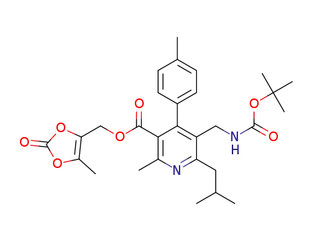 (5-methyl-2-oxo-1,3-dioxol-4-yl)methyl 5-{[(tert-butoxycarbonyl)amino]methyl}-6-isobutyl-2-methyl-4-(4-methylphenyl)nicotinate
