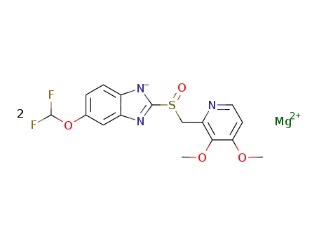 magnesium bis[5-[difluoromethoxy]-2-[[3,4-dimethoxy-2-pyridinyl]-methylsulfinyl]-1H-benzimidazolide]