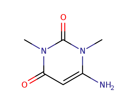 Molecular Structure of 6642-31-5 (6-Amino-1,3-dimethyl-1,2,3,4-tetrahydropyrimidine-2,4-dione)