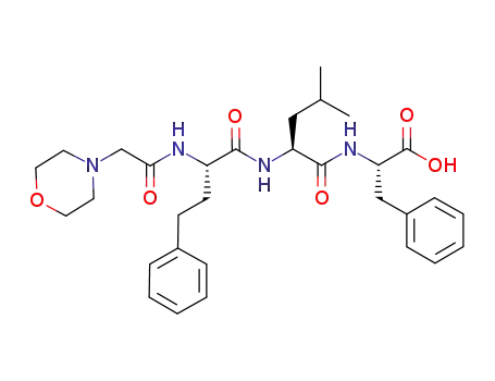 Molecular Structure of 868540-16-3 ((alphaS)-alpha-[(4-Morpholinylacetyl)aMino]benzenebutanoyl-L-leucyl-L-phenylalanine)