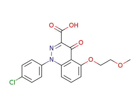 1-(4-Chlorophenyl)-1,4-dihydro-5-(2-methoxyethoxy)-4-oxo-3-cinnolinecarboxylic acid