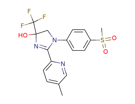 3-methyl-6-[4-hydroxy-1-[4-(methylsulfonyl)phenyl]-4-(trifluoromethyl)-4,5-dihydro-1H-imidazol-2-yl]pyridine