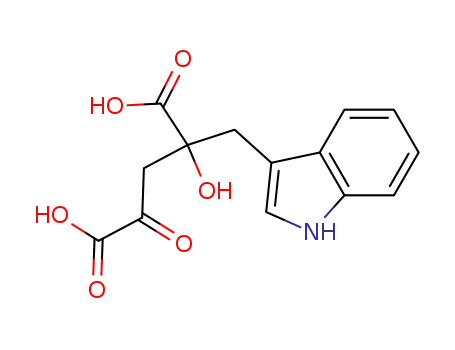 Molecular Structure of 551958-84-0 (Pentanedioic acid, 2-hydroxy-2-(1H-indol-3-ylmethyl)-4-oxo-)