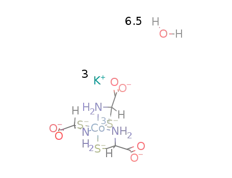 tripotassium fac-Δ-tris(R-cysteinato-N,S)cobaltate(III) * 6.5 H2O