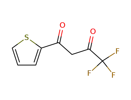 Molecular Structure of 326-91-0 (Thenoyltrifluoroacetone)