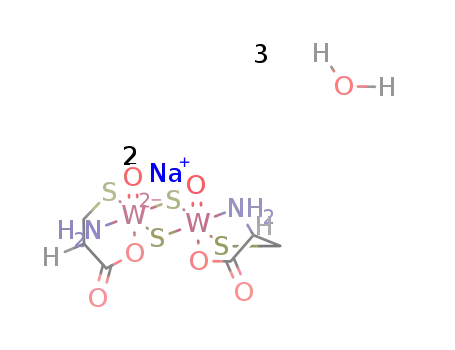 sodium (di-μ-sulfido)bis{(L-cysteinato)oxotungstate(V)} trihydrate