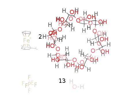 (η5-cyclopentadienyl)iron(II)(η6-cumene) hexafluorophosphate*2α-cyclodextrin*13H2O