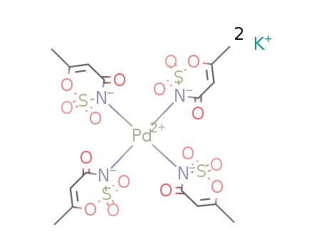 dipotassium-tetrakis[6-methyl-1,2,3-oxathiazine-4(3H)-one-3-ato-2,2-dioxide]palladate(II)