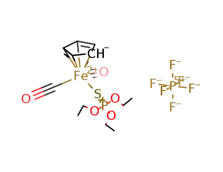 (η-cyclopentadienyl)dicarbonyl(triethylthiophosphato)iron hexafluorophosphate